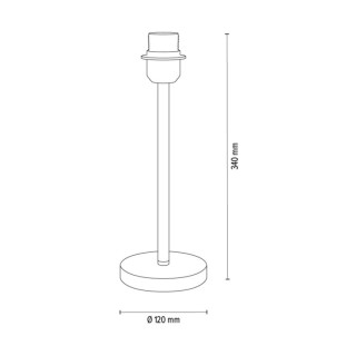 Tamara Lampe de Table 1xE27 40W Métal Blanc/Tissu Blanc