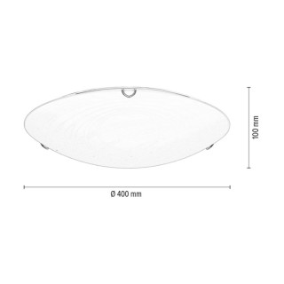 Sydney Plafonnier Incl. 1xLED 18W 1650lm 2700K Métal Chromé/Verre Blanc
