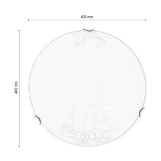 California Plafonnier Incl. 1xLED 18W Métal Chromé/Verre Blanc à motifs