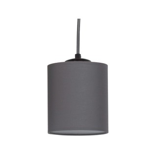 Trabaja Plafonnier 3xE27 Max.25W Pin Teinté Gris/Métal Noir/Tissu Anthracite