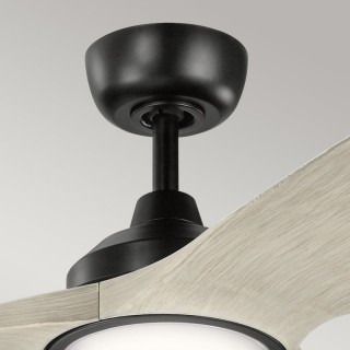 Imari - 65in Ventilateur - Satin Noir Elstead Lighting