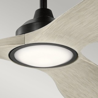 Imari - 65in Ventilateur - Satin Noir Elstead Lighting