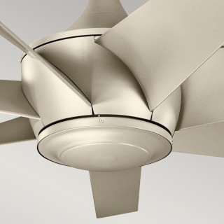 Lehr II Ventilateur 137cm - Argent Satiné - Elstead