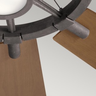 Gentry - Ventilateur 165cm Zinc patiné, Elstead Lighting