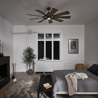 Gentry - Ventilateur 165cm Zinc patiné, Elstead Lighting