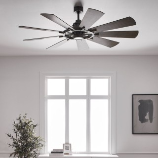Gentry - Ventilateur 165cm Zinc patiné, Elstead Lighting