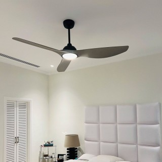 Imari - 65in Ventilateur - Satin Noir Elstead Lighting