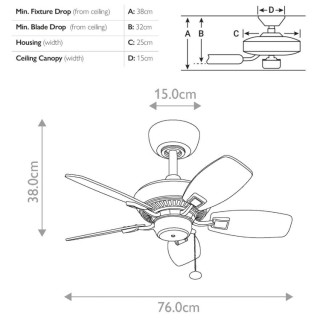 Canfield - Ventilateur de plafond - Elstead Lighting