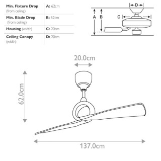 Link - 54in / 137cm Fan - Nickel Poli