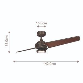 Xety - Ventilateur Bronze ancien - Elstead Lighting