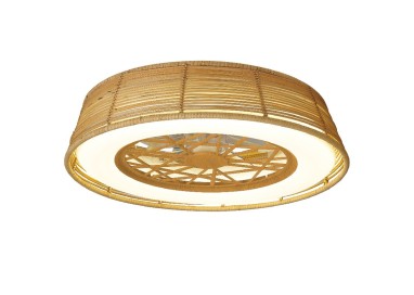 Plafonnier LED 55W Ventilateur 25W INDONESIA Rotin