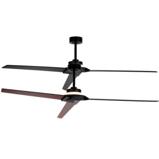 Ventilateur 40W LED 20W BRISA Noir/Bois