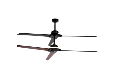 Ventilateur 40W LED 20W BRISA Noir/Bois