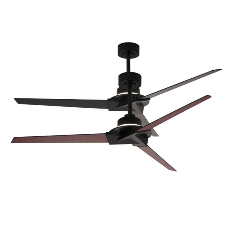 Ventilateur 40W LED 20W BRISA MINI Noir / Bois