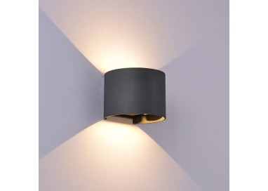 Applique d'extérieur LED IP54 DAVOS Gris foncé