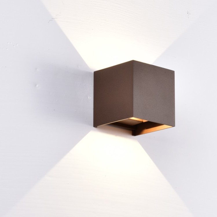 Applique d'extérieur LED IP54 DAVOS Corten