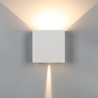 Applique murale d'extérieur LED 2*10W 3000K IP65 DAVOS Sable blanc