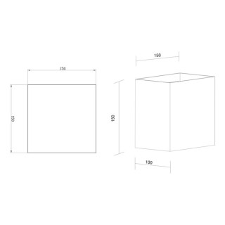 Applique murale d'extérieur LED 2*10W 3000K IP65 DAVOS Sable blanc