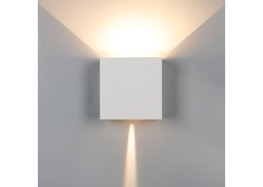 Applique murale d'extérieur LED 2*10W 4000K IP65 DAVOS Sable blanc