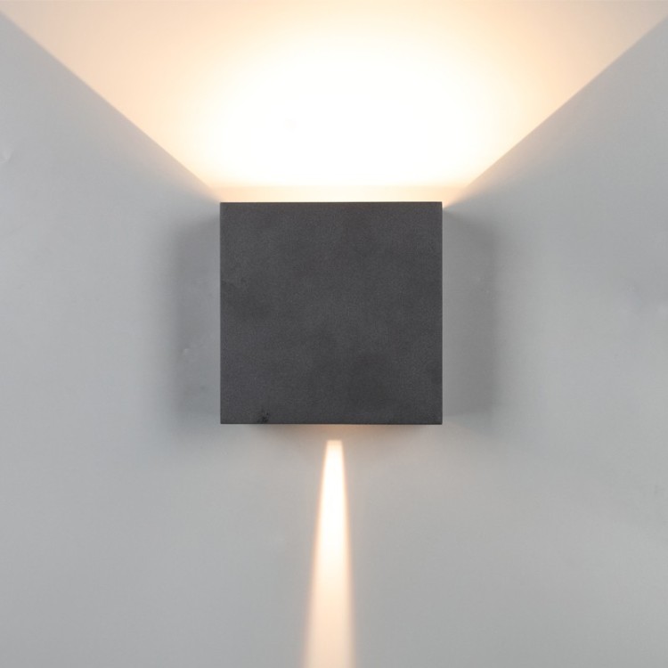 Applique murale d'extérieur LED 2*10W 4000K IP65 DAVOS Sable noir