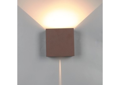 Applique murale d'extérieur LED 2*10W 4000K IP65 DAVOS Corten