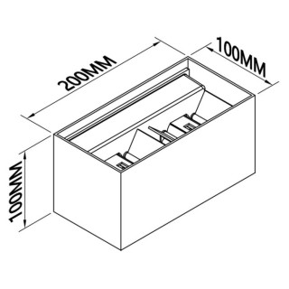 Applique d'extérieur LED 4x6W 4000K IP54 DAVOS Sable blanc