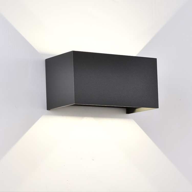 Applique d'extérieur LED 4x6W 4000K IP54 DAVOS Sable noir