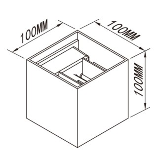 APPLIQUE EXTÉRIEURE LED* 2*6W 2700K DIM BLANC DAVOS Blanc