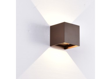 APPLIQUE EXTÉRIEURE LED* 2*6W 2700K DIM CORTEN DAVOS Corten