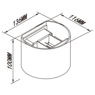 APPLIQUE D'EXTÉRIEUR LED R.* 2*6W 2700K DIM BLANC DAVOS Blanc