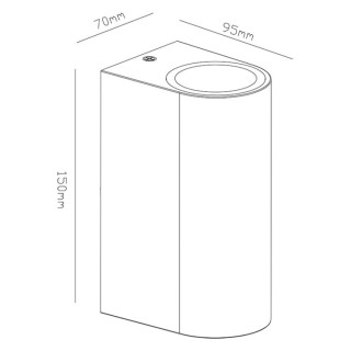Applique d'extérieur IP54 KANDANCHU Blanc