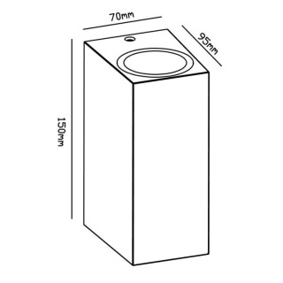 Applique d'extérieur IP54 KANDANCHU Blanc