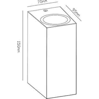 Applique d'extérieur GU10 2 lumières IP54 KANDANCHU Corten