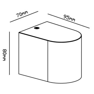 Applique d'extérieur GU10 1 lumière IP54 KANDANCHU Corten