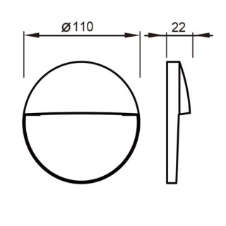 Applique murale d'extérieur à LED IP54 BAKER Sable blanc