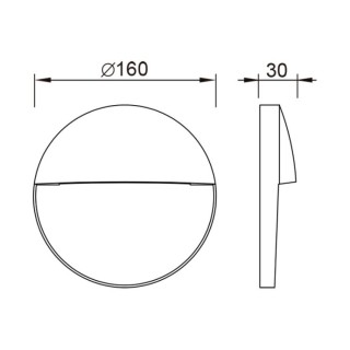 Applique murale d'extérieur à LED IP54 BAKER Gris foncé