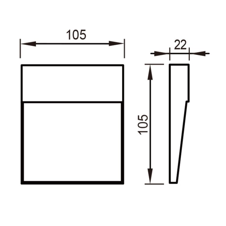 Applique murale LED BAKER Corten Mantra