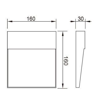 Applique murale d'extérieur à LED IP54 BAKER Corten