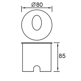 Applique murale d'extérieur à LED IP65 ASPEN Sable blanc