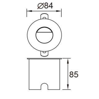 Applique murale d'extérieur à LED IP65 ASPEN Sable noir