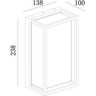 Applique d'extérieur LED IP65 CHAMONIX Gris foncé