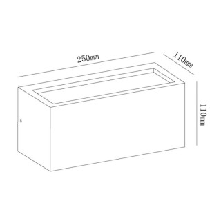 APPLIQUE D'EXTÉRIEUR CORTEN IP65 - 1L*E27 UTAH Corten