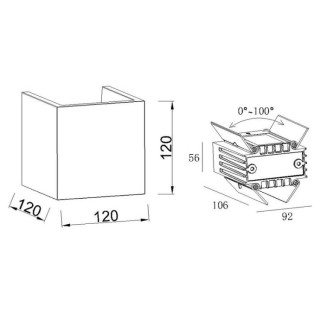 Applique d'extérieur IP65 TAOS Blanc