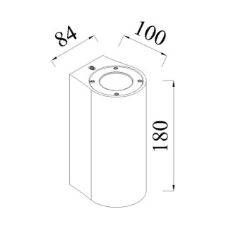 Applique d'extérieur IP65 LEVI Gris foncé