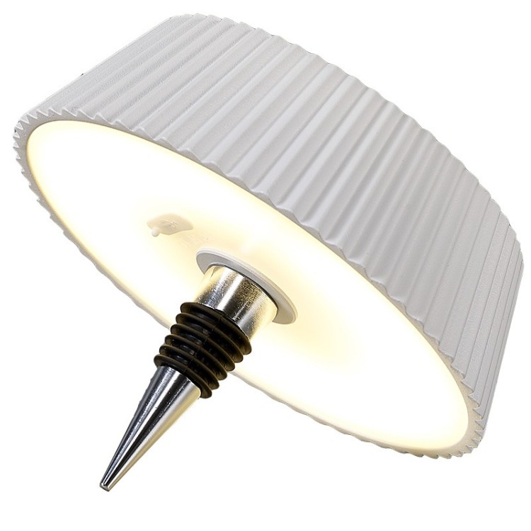 Bouchon de bouteille LED 2W 3000K rechargeable RELAX Blanc