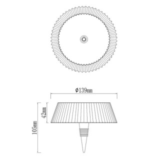 Bouchon de bouteille LED 2W 3000K rechargeable RELAX Corten