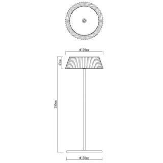 Lampe de table LED 2W 3000K Rechargeable RELAX Blanc