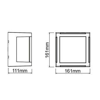 Plafonnier/Applique d'extérieur LED noir IP65 15W CCT CREEK Noir