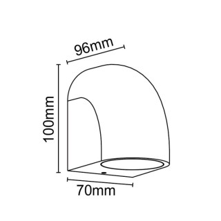 APPLIQUE 1L GU10 IP65 BLANC BALDY Blanc