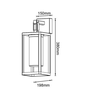 APPLIQUE 1L E27 IP65 NOIRE ALPS Noir
